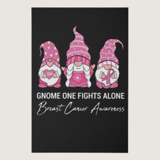 Gnome Fights Alone Family Matching Breast Cancer Faux Canvas Print