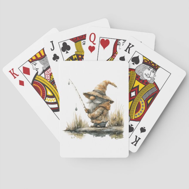 Gnome Fishing Playing Cards (Back)