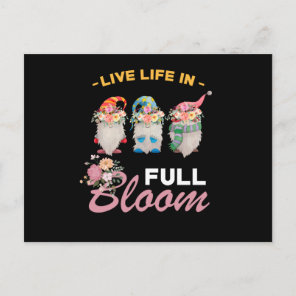 Gnome Flowers Funny Saying Postcard
