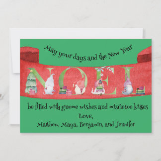 Gnome for Christmas Card