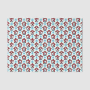 Gnome for Christmas Pattern Red Blue Tissue Paper