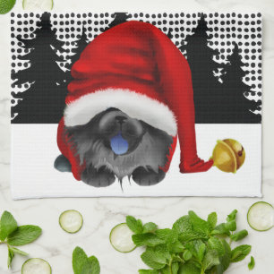 GNOME FOR THE CHOWLIDAYS black CHOW -Kitchen towel