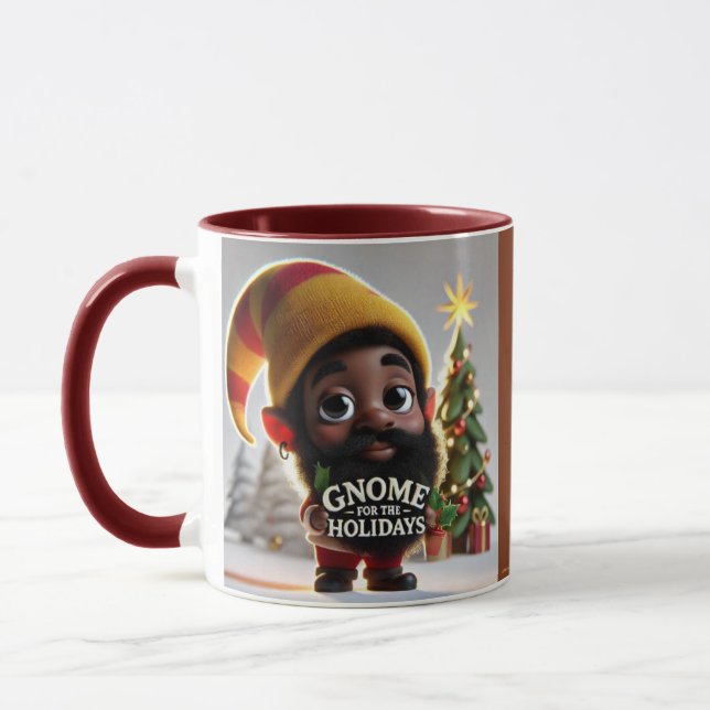 GNOME FOR THE HOLIDAYS 2024-4-Brown Coffee Mug (Left)