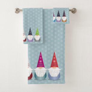 Gnome For The Holidays Bath Towel Set