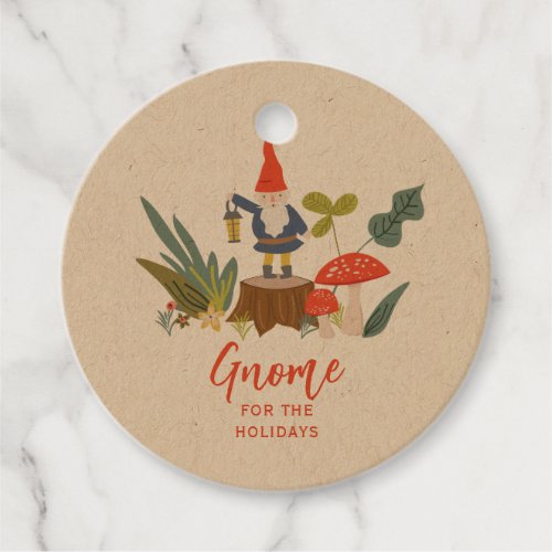 Gnome for the Holidays Christmas Favor Tags