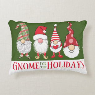 Gnome for the holidays cute fun Accent Pillow