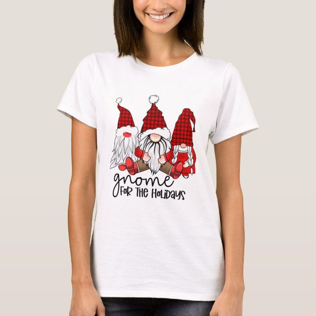 Gnome for the holidays, cute  T-Shirt (Front)