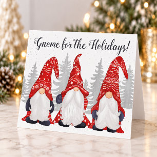 Gnome for the Holidays Family Photo Christmas Holiday Card