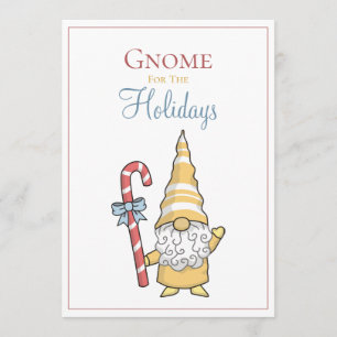 Gnome For The Holidays Festive Christmas Card