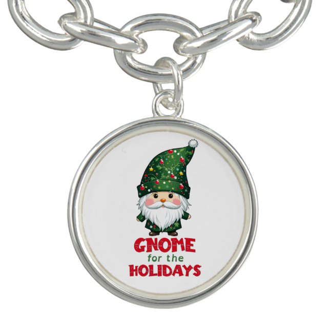 Gnome For The Holidays Funny & Adorable Christmas  Bracelet (Design)