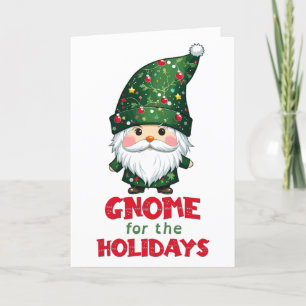 Gnome For The Holidays Funny & Adorable Christmas Holiday Card
