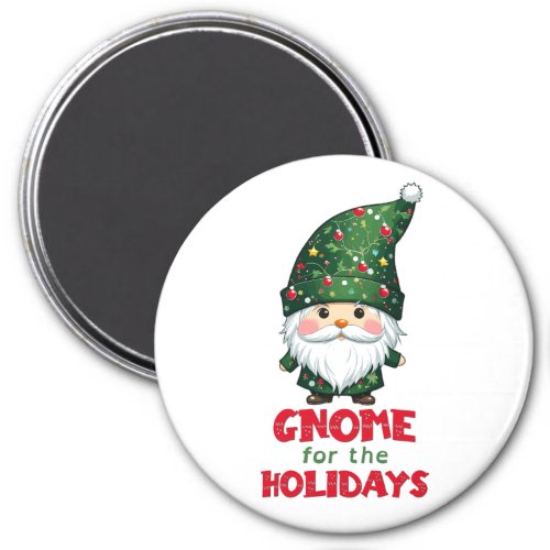Gnome For The Holidays Funny  Adorable Christmas  Magnet