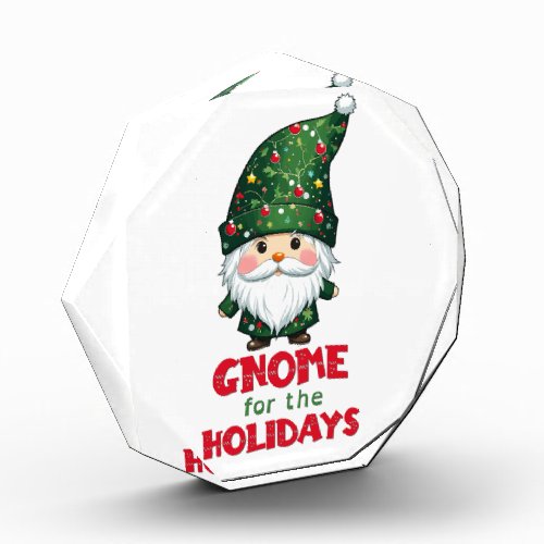 Gnome For The Holidays Funny  Adorable Christmas  Photo Block