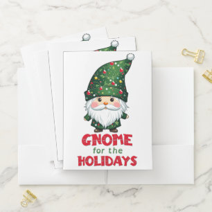Gnome For The Holidays Funny & Adorable Christmas  Pocket Folder