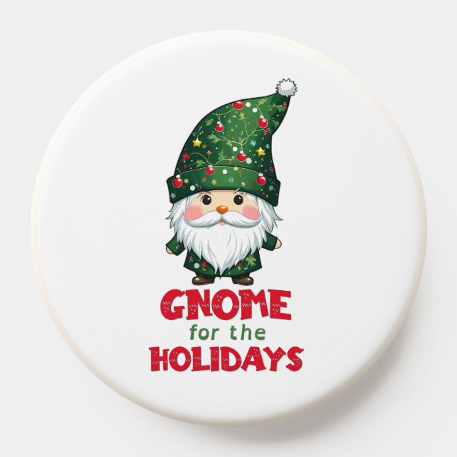 Gnome For The Holidays Funny & Adorable Christmas  PopSocket (Popsocket)