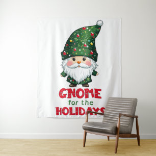 Gnome For The Holidays Funny & Adorable Christmas Tapestry