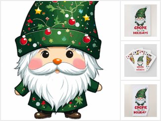 Gnome For The Holidays Funny & Adorable Gnome