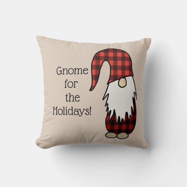 Gnome for the Holidays pillow (Front)