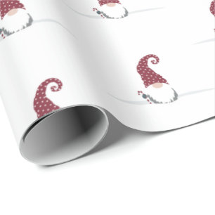 Gnome for the Holidays Scandinavian design Wrapping Paper