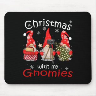 Gnome Funny Family Christmas Shirts Women 2024 Mouse Pad