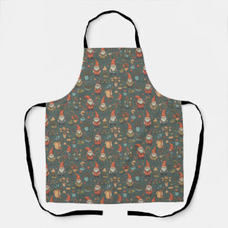 Gnome Garden All-Over Print Apron