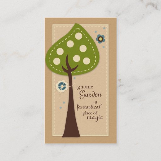 Customizable Gnome Garden Business Cards