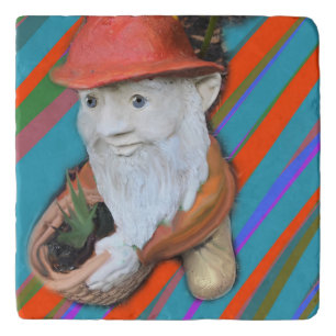Gnome Gardener In Meditation Trivet