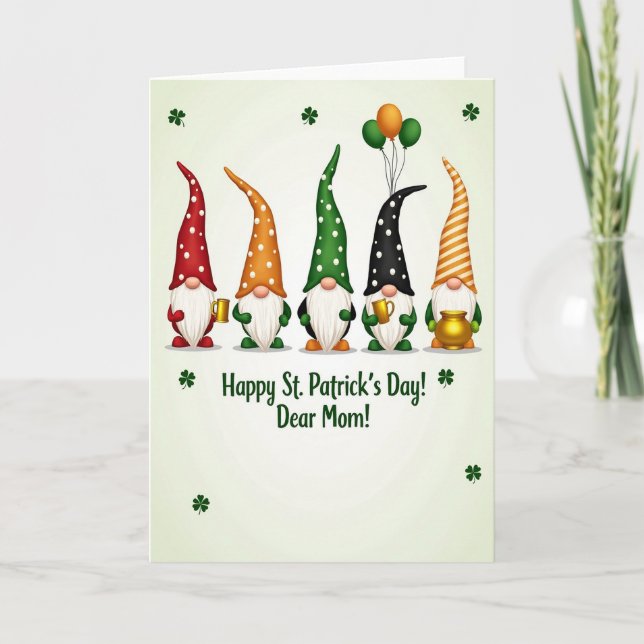 Gnome Glitter Texture Happy Day Card (Front)