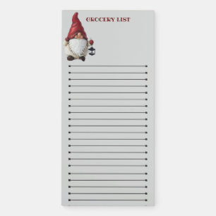 Gnome Grocery/shopping list  Magnetic Notepad