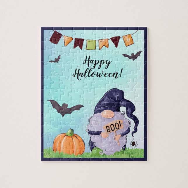 Gnome Happy Halloween Jigsaw Puzzle (Vertical)