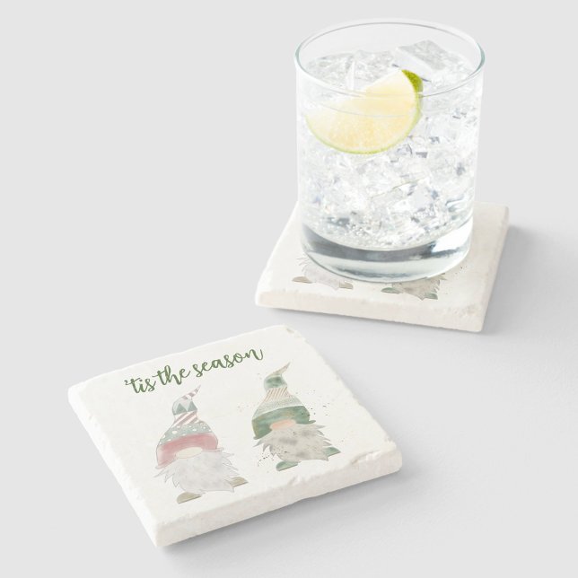 Gnome Holiday Coaster | Marble Coaster | Gift (Creator Uploaded)