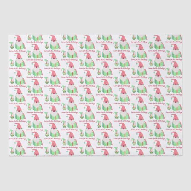 Gnome Holiday Tissue Paper (Front)