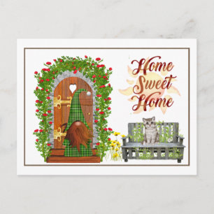 Gnome Home Sweet Home Address Change Postcard