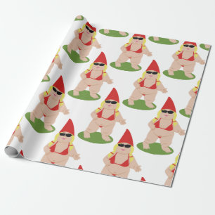 Gnome In Bikini Wrapping Paper