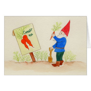 Gnome in garden cards