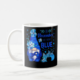 Gnome In November We Wear Blue Diabetes Awareness  Coffee Mug