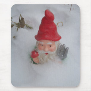 Gnome in Snow Mouse Pad