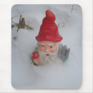 Gnome in Snow Mouse Pad