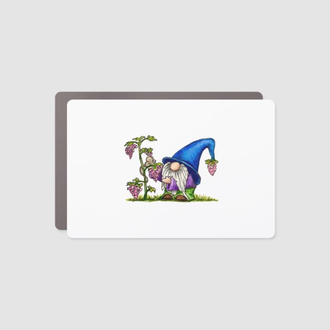 Gnome in the garden   car magnet (Front)