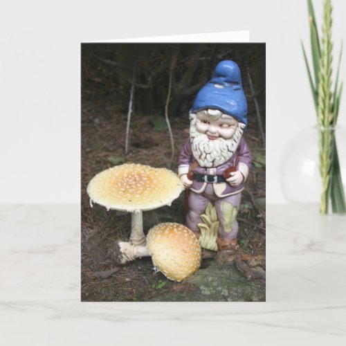 Gnome In The Garden Greeting Card