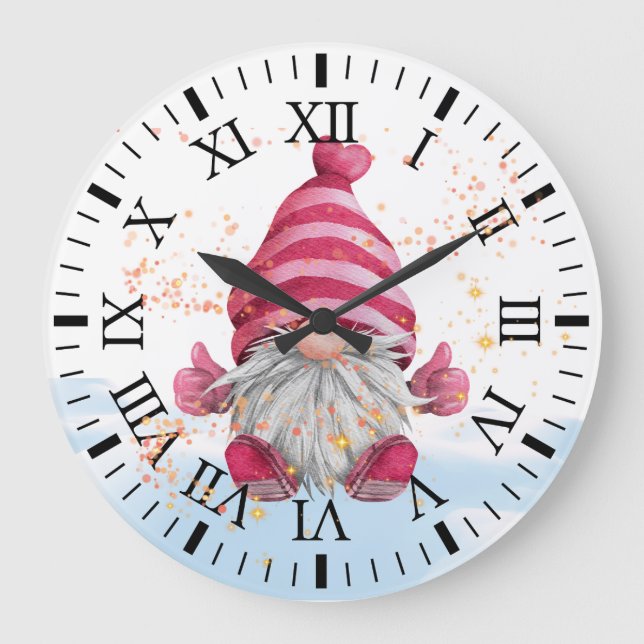 Gnome in the snow clock  (Front)