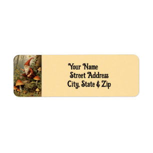 Gnome In Woods Return Address Label