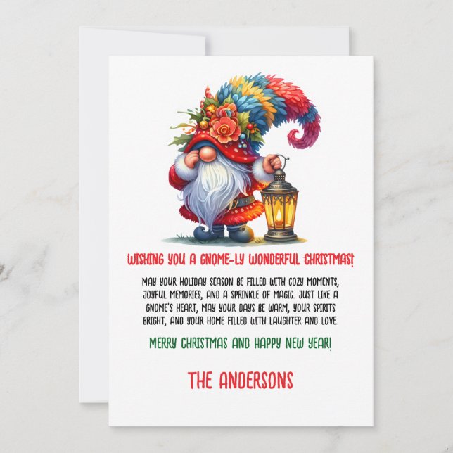 Gnome Inspired Christmas Cards (Front)
