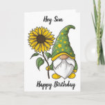 GNOME IS WISHING SON A "HAPPY 40th" BIRTHDAY Card<br><div class="desc">HAPPY BIRTHDAY CARD FROM A COOL GNOME FOR A GREAT SON  AND YOU CAN CHANGE SON TO "ANYONE" AND THE GATE TO ANY AGE!! I AM MAKING MORE THOUGH.</div>