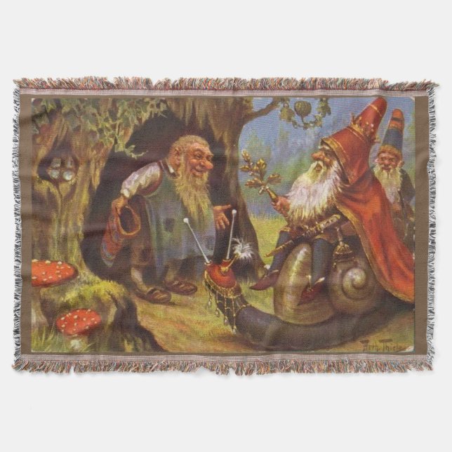 Gnome King Cozy Throw Blanket (Front)