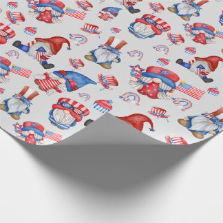Gnome Labor Day America Celebration Day Wrapping Paper