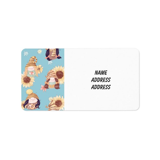 Gnome Ladies And Sunflowers Label (Front)