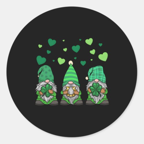 Gnome Leprechaun Green Gnomes Tomte St PatrickS D Classic Round Sticker