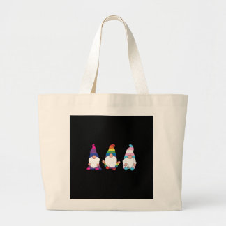 Gnome LGBTQ Bisexual Transsexual Ally Large Tote Bag