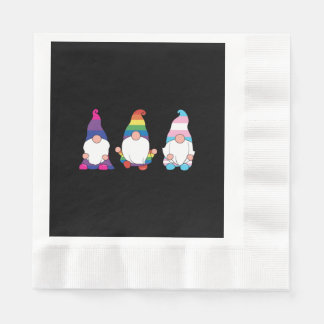 Gnome LGBTQ Bisexual Transsexual Ally Napkins